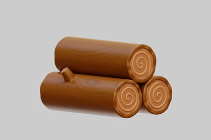 Preview: Stack Of Three Wooden Logs