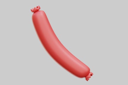 Preview: 3D Red Sausage Illustration