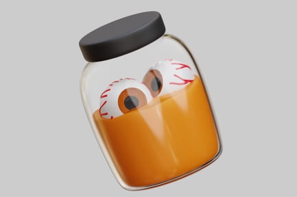 Preview: 3D Halloween Eyeballs In A Glass Jar