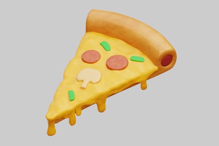 Preview: Pizza Slice With Melted Cheese