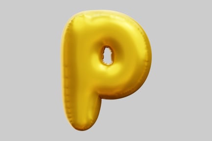 Preview: Golden Letter P Balloon