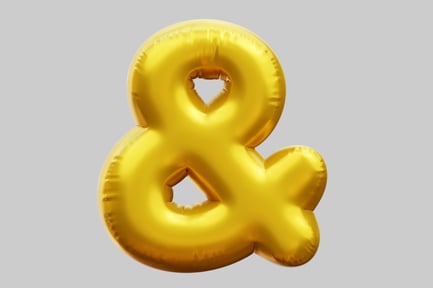Preview: Golden Letter Ampersand Balloon