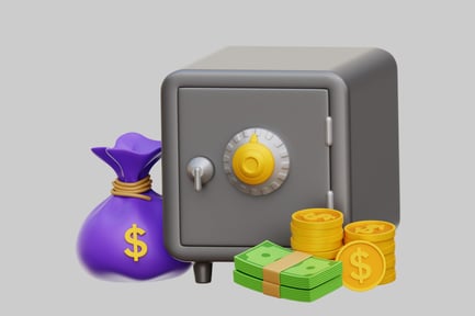 Preview: Finance Security Vault With Money