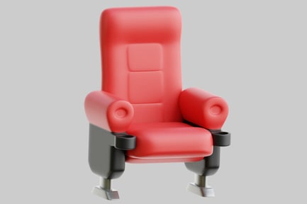 Preview: 3D Red Cinema Seat