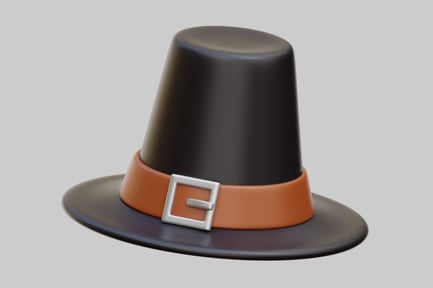 Preview: 3D Traditional Pilgrim Hat