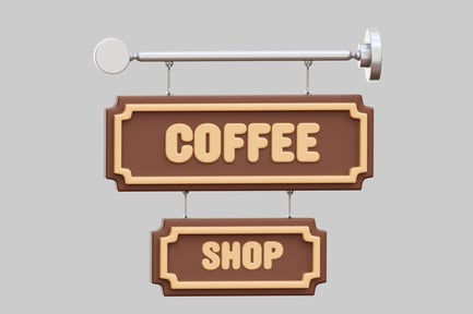 Preview: Coffee Shop Hanging Sign