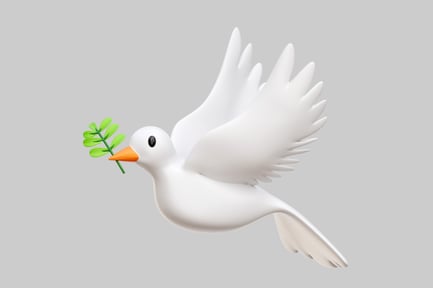 Preview: White Dove Of Peace With Olive Branch