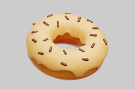 Preview: Glazed Donut With Chocolate Sprinkles