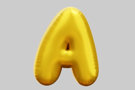 Preview: Golden Letter A Balloon