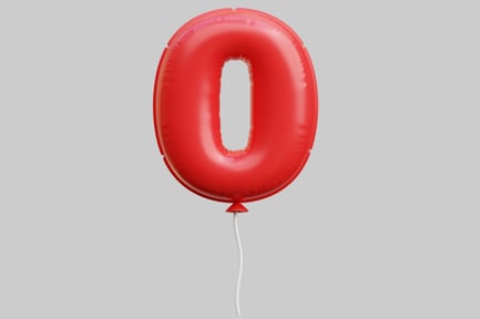 Preview: Red Number Zero Balloon