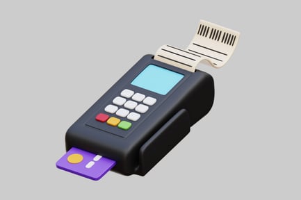 Aperçu: Terminal POS avec carte de crédit et reçu