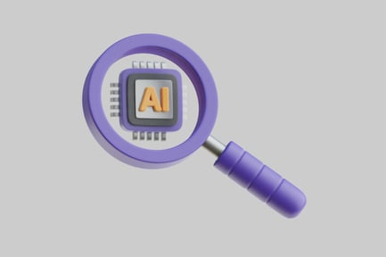 Preview: 3D Magnifying Glass Focusing on AI Microchip