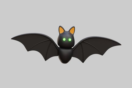 Preview: Spooky 3D Bat Character For Halloween