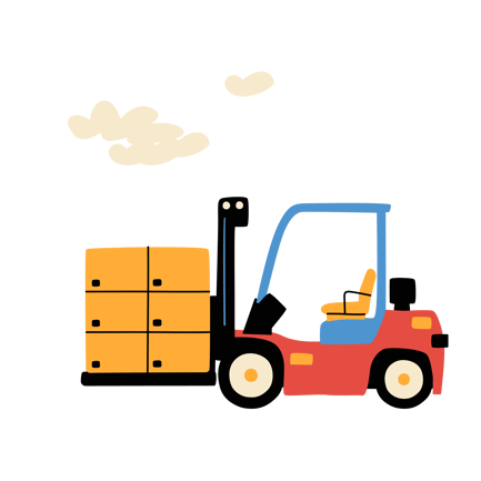 Transporte de palets en almacén