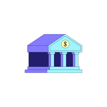 Bank Building Illustration