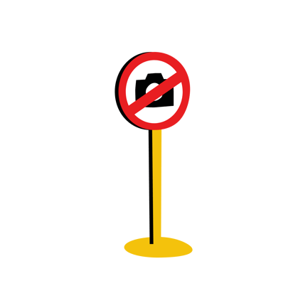 Schild „Kein Fotografieren“