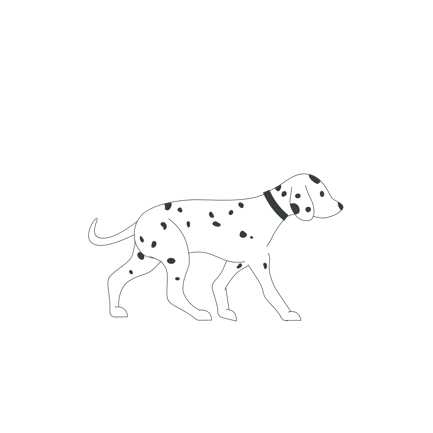 Dalmatian Dog Outline