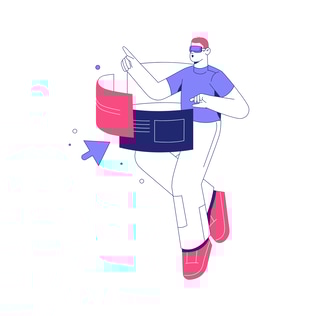 Virtual Reality Business Duotone Illustration