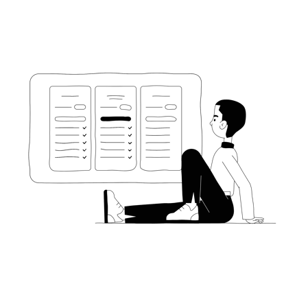 Tariff Plans Illustration of a Person Choosing