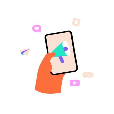 Mobile Notification Alert Illustration