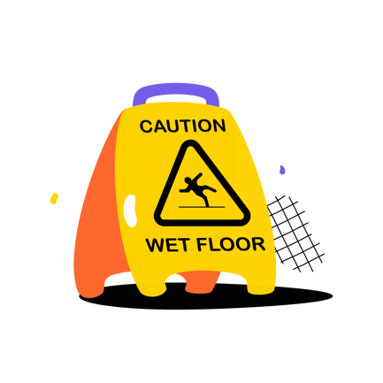 Caution Wet Floor Sign Illustration