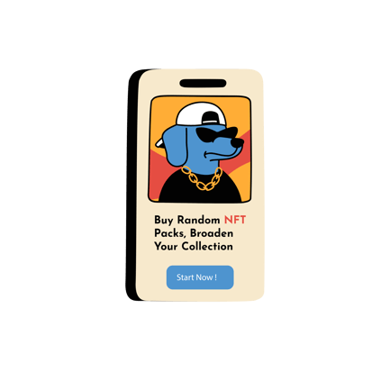 Nft Drop Promotion on Mobile Device Animation