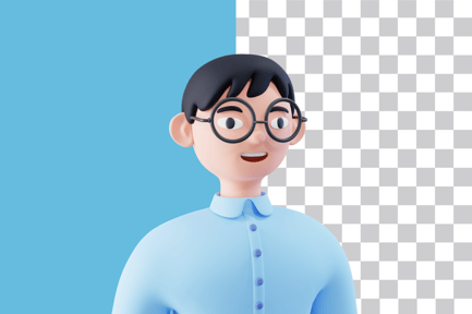 Preview: Man Office Round Glasses