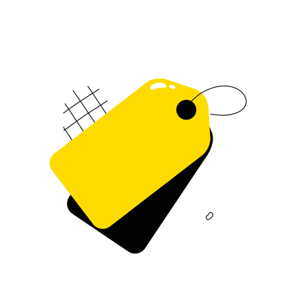 Ilustração de uma etiqueta de preço