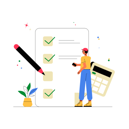 Shopping Checklist Illustration