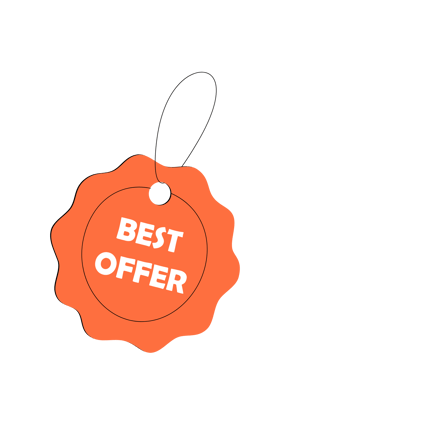 Best Offer Tag Cartoon Style