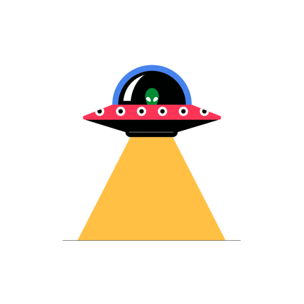 Ufo Abduction Beam with Alien Pilot