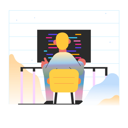 A Person Sitting in Front of a Computer Screen