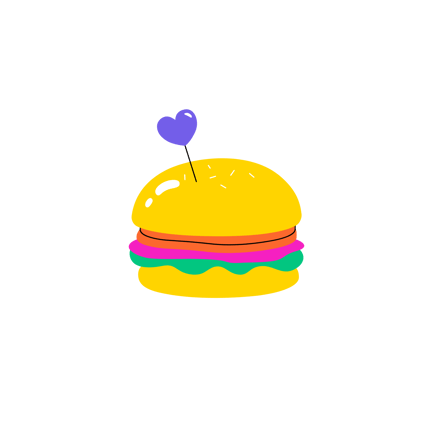 Cartoon Burger Illustration