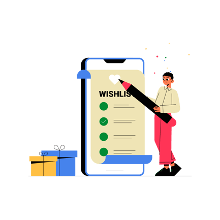 Add to Wishlist Flat Illustration