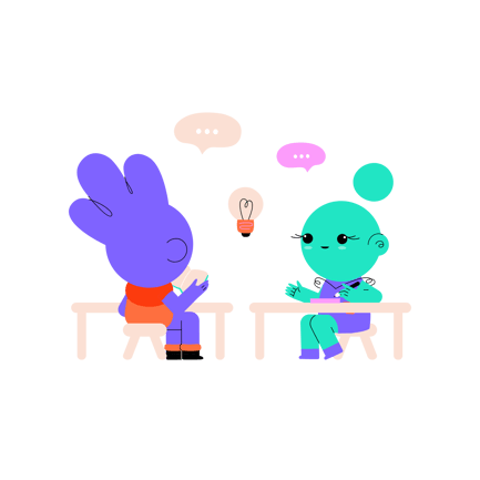 Students Studying in Classroom Illustration