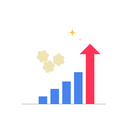 Growing Chart Flat Style Animation