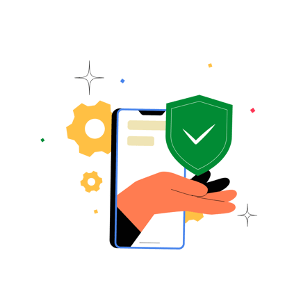 Cybersecurity Shield Illustration