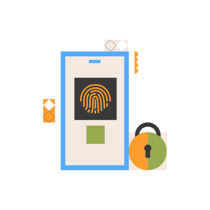 Abbildung zur Authentifizierung per Fingerabdruck