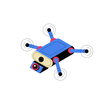 Flat Design Drone Illustration