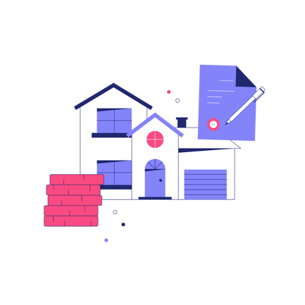 Collateral Loan Agreement Illustration in Duotone Style