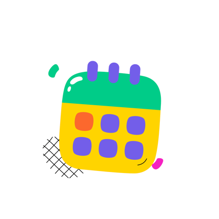 Cartoon Calendar Illustration