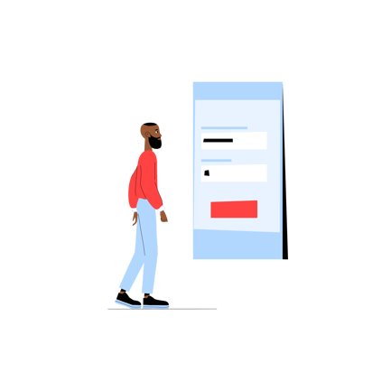 Man Logging in Illustration