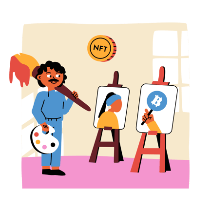 Nft Art Studio: Digital Artist Painting Crypto and Portraits