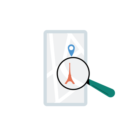 Eiffel Tower Map Search and Location Finding