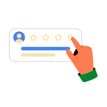 Customer Feedback Rating with Stars Animation