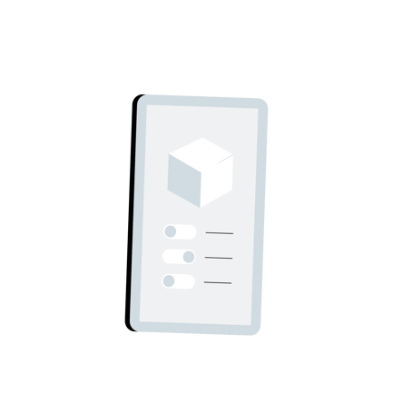 Product Screen Ui Animation with 3d Cube Icon