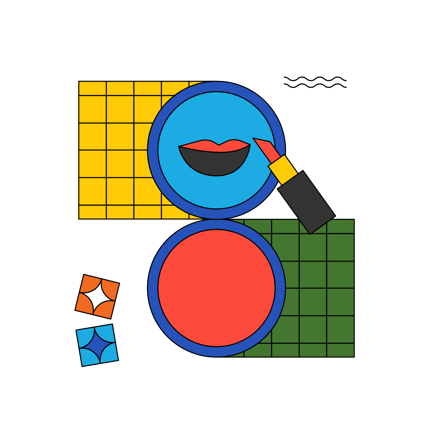 Geometric Lipstick Application Animation