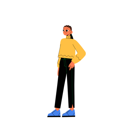 Animated Person Waving Hello Gesture