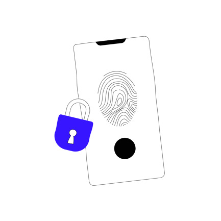 Fingerprint Verification Line Art Illustration