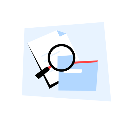 Ilustración de búsqueda de datos en estilo duotono